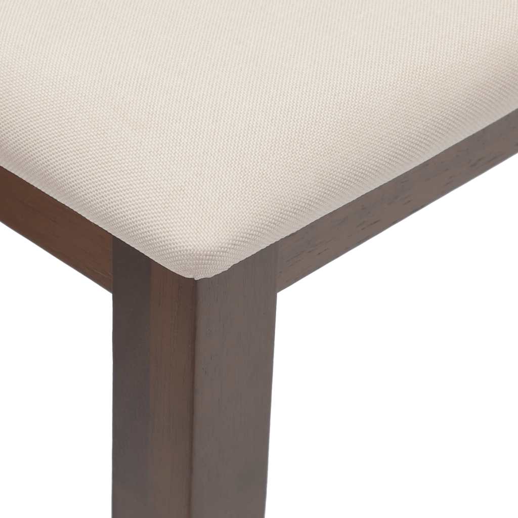 vidaXL Ławka 90 cm Brązowa lite drewno Guma