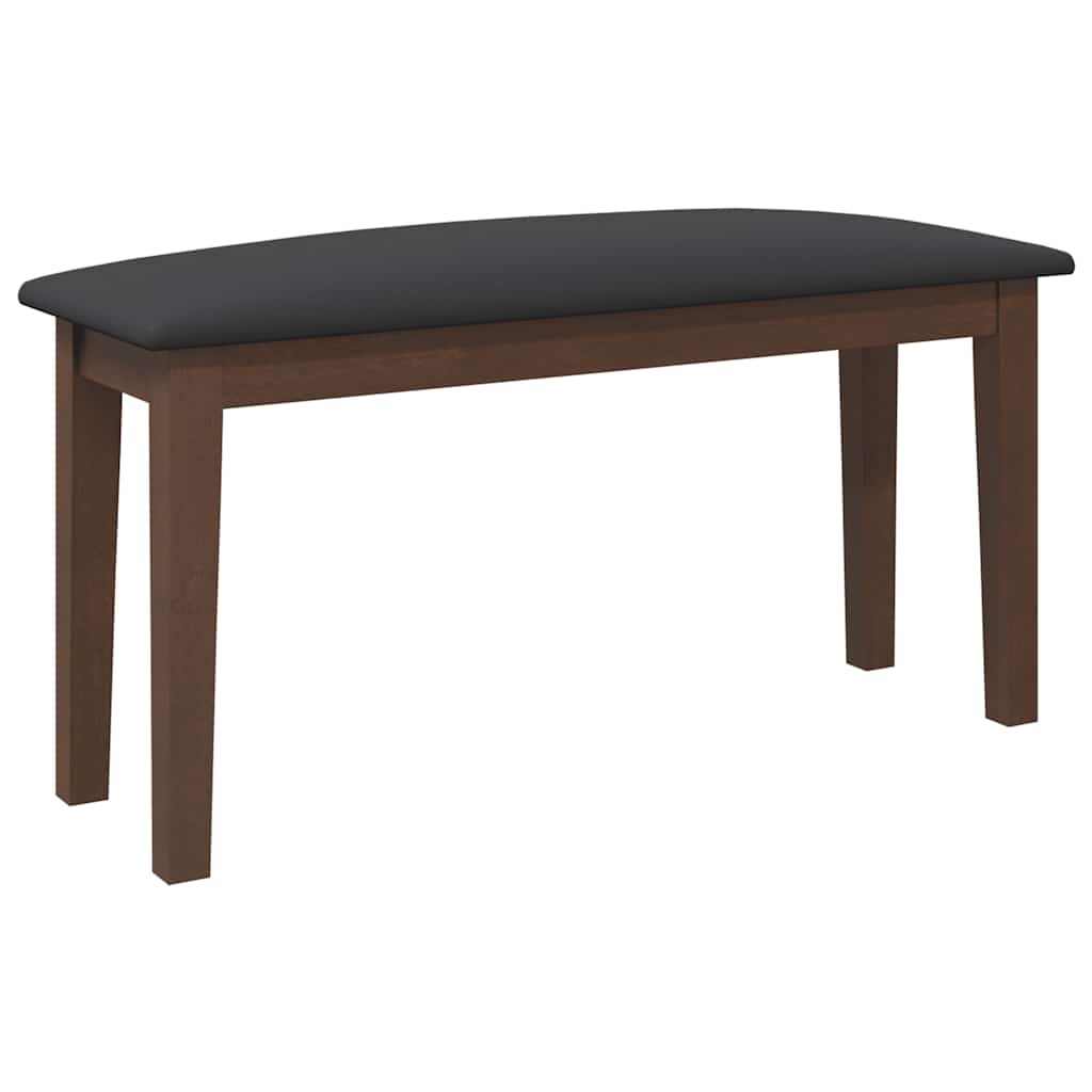 vidaXL Ławka 90 cm Brązowa lite drewno Guma