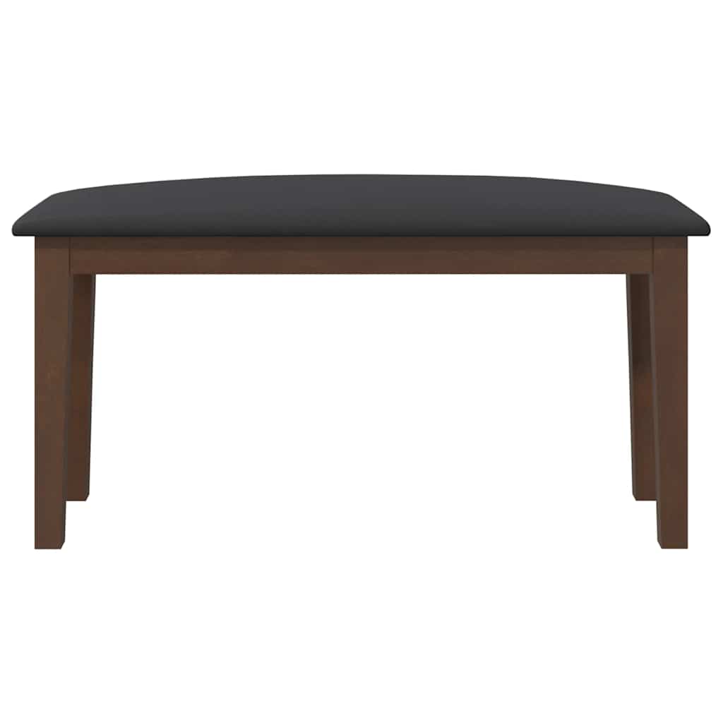 vidaXL Ławka 90 cm Brązowa lite drewno Guma