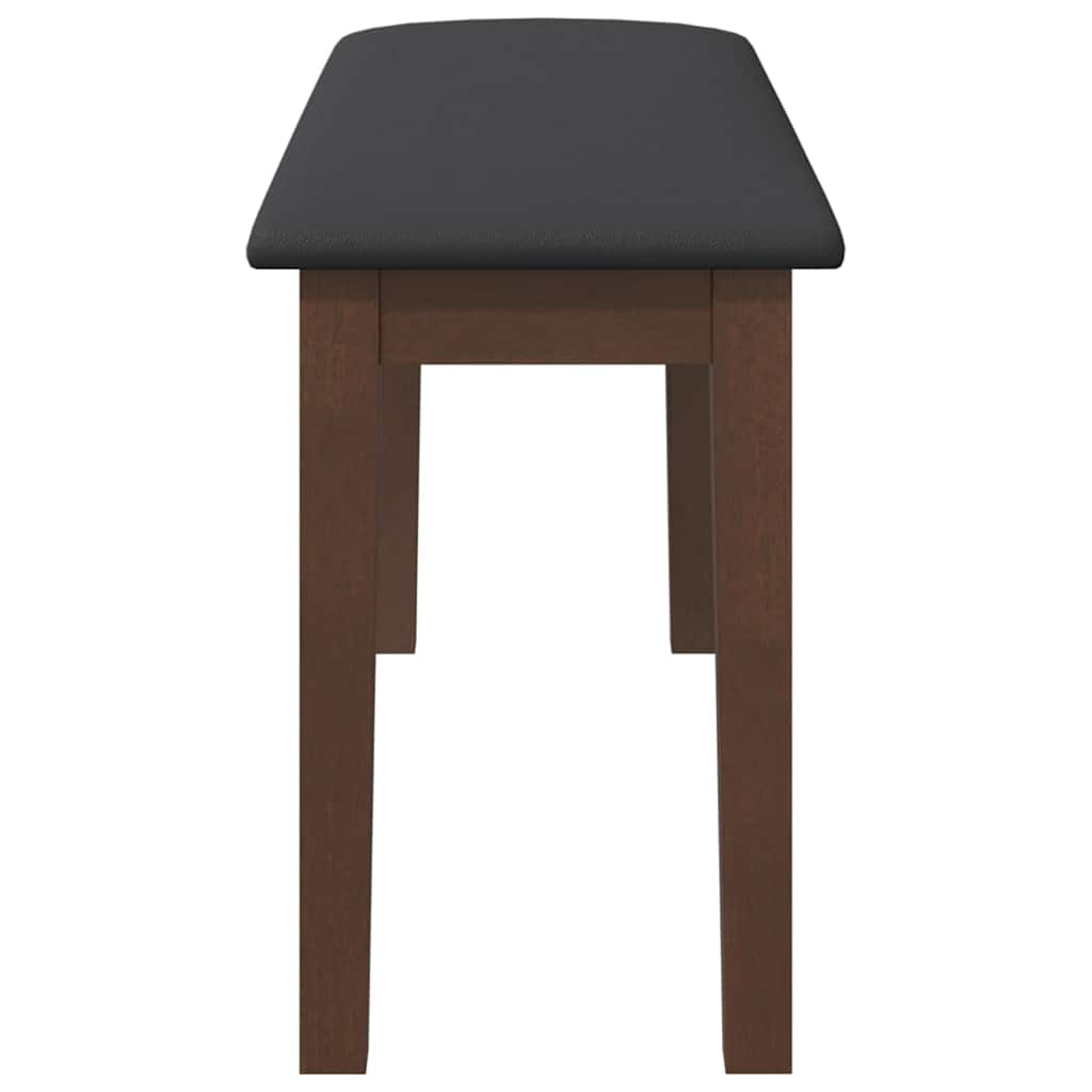 vidaXL Ławka 90 cm Brązowa lite drewno Guma