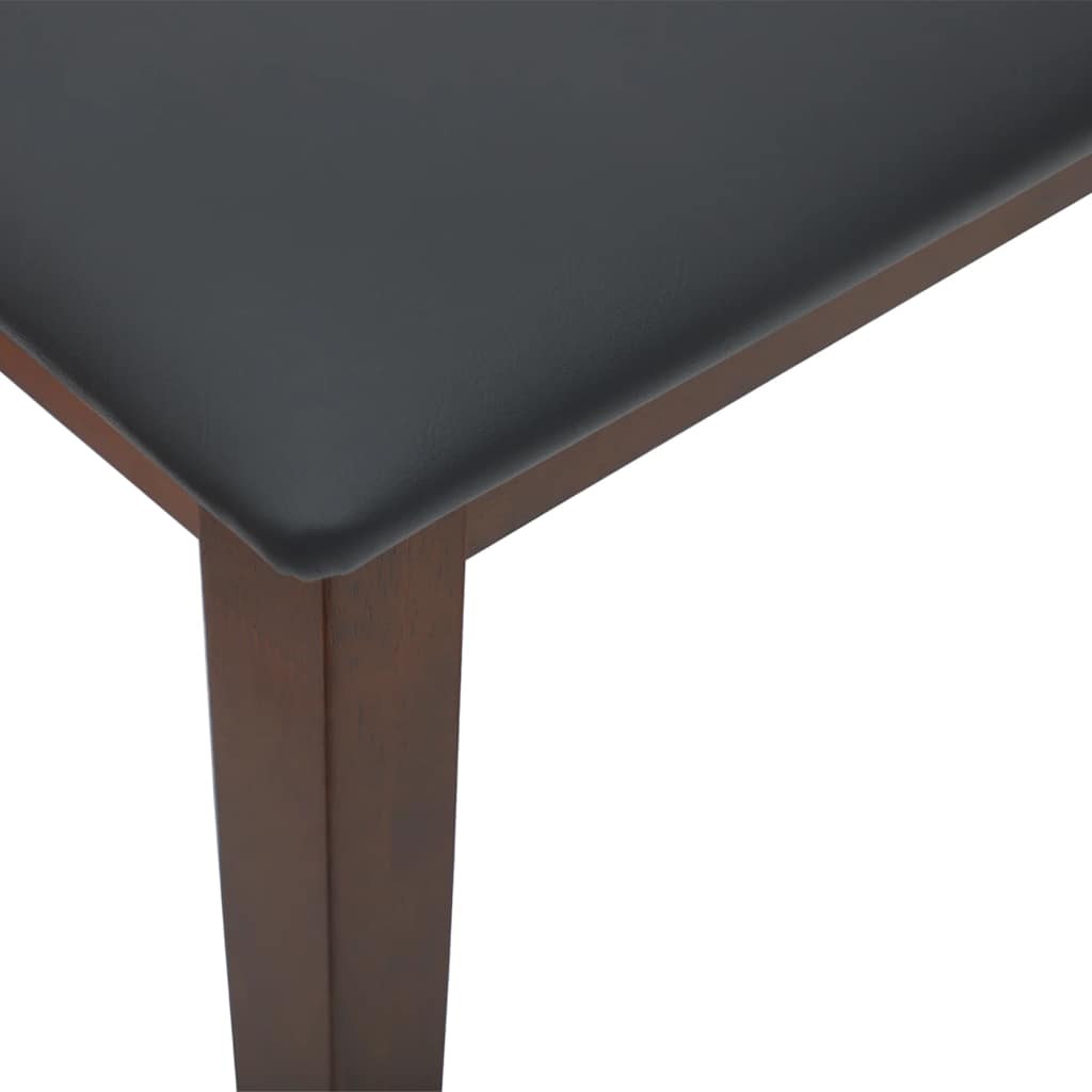 vidaXL Ławka 90 cm Brązowa lite drewno Guma