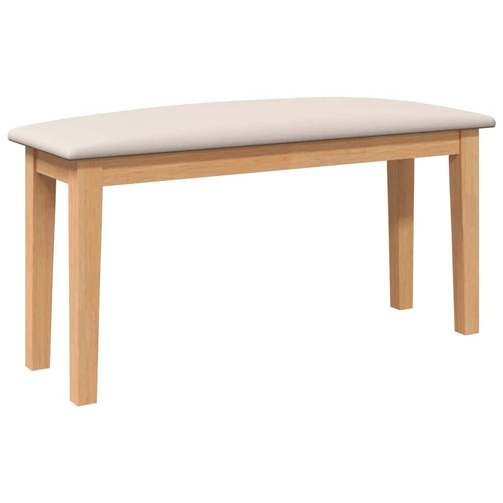 vidaXL Ławka 90 cm Drewno lite Guma