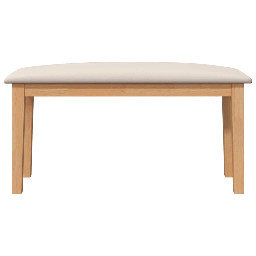 vidaXL Ławka 90 cm Drewno lite Guma