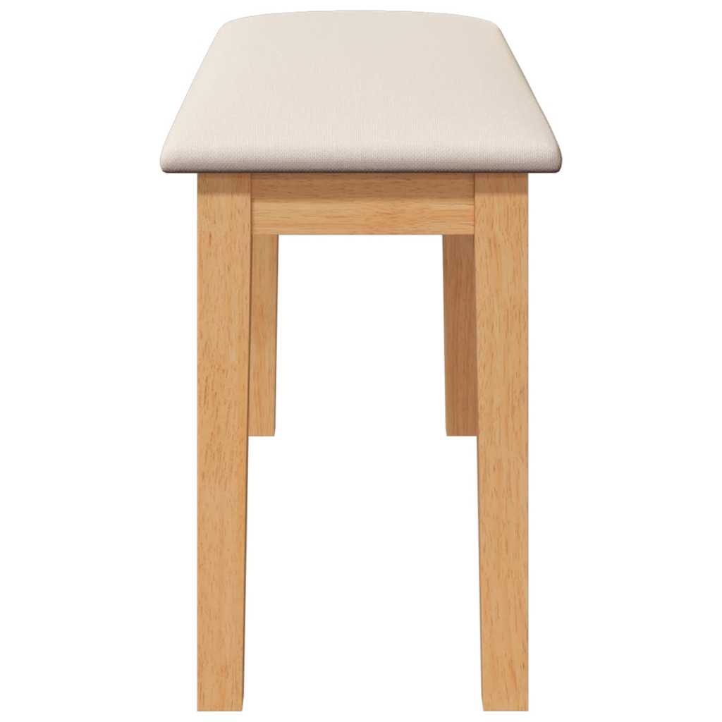 vidaXL Ławka 90 cm Drewno lite Guma