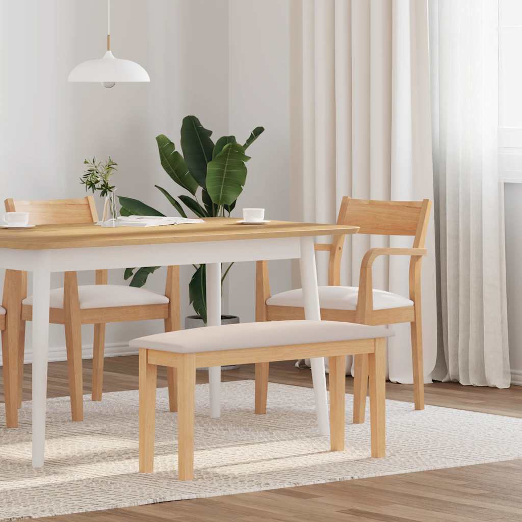vidaXL Ławka 90 cm Drewno lite Guma