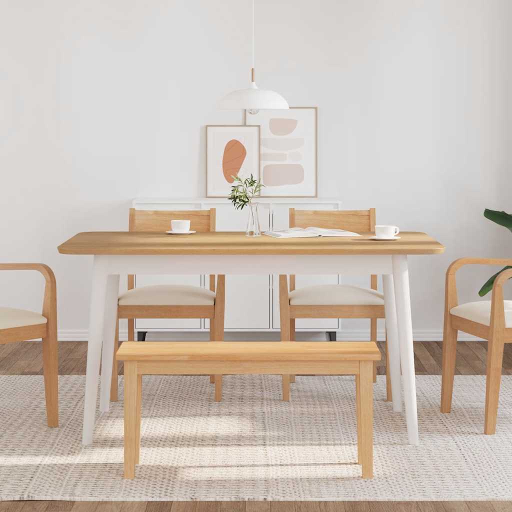 vidaXL Ławka 90 cm Drewno lite Guma
