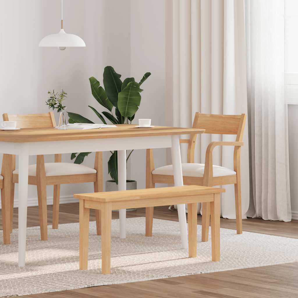 vidaXL Ławka 90 cm Drewno lite Guma