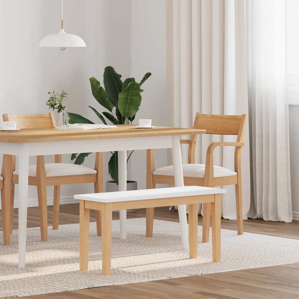 vidaXL Ławka 90 cm Drewno lite Guma