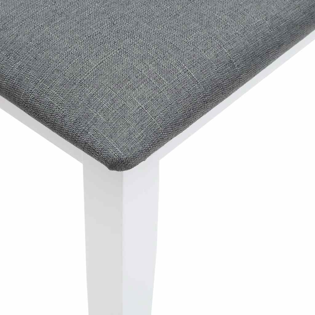 vidaXL Ławka 90 cm Biała lite drewno guma