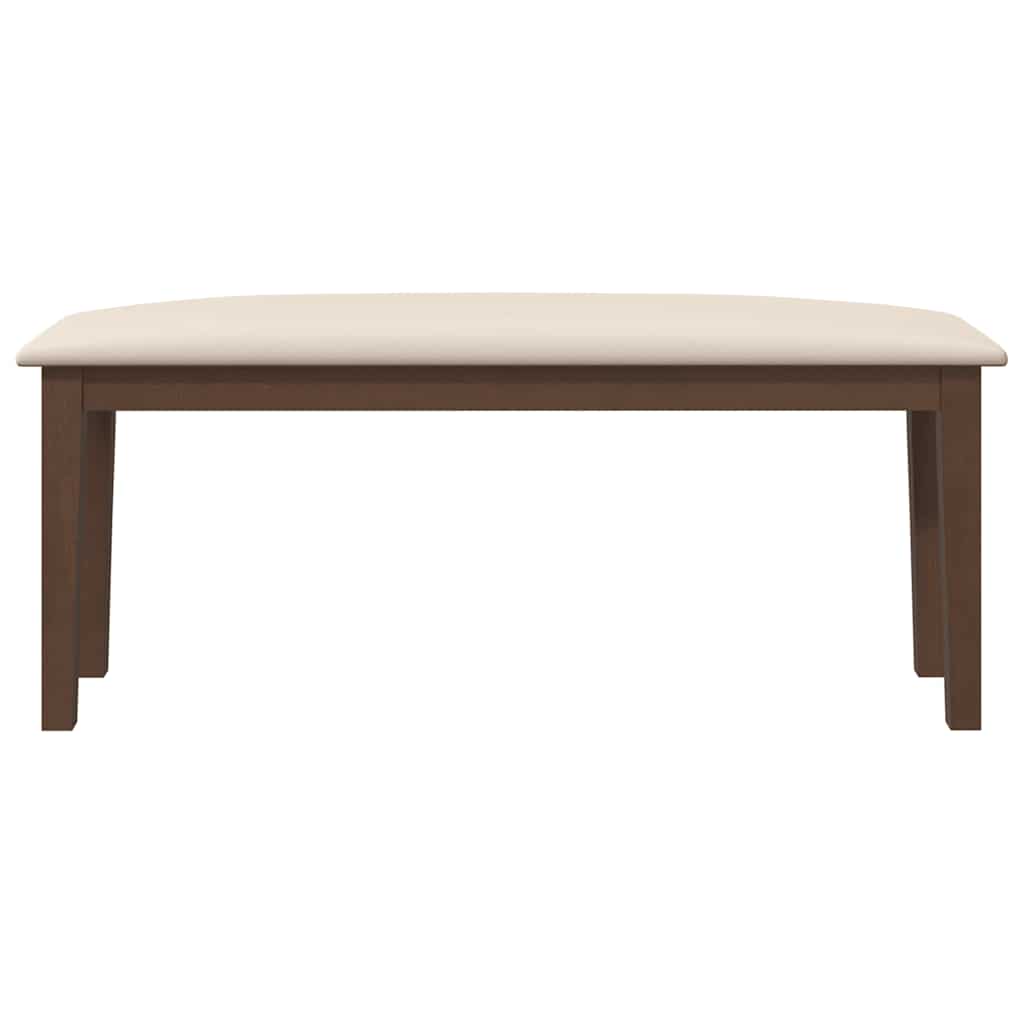 vidaXL Ławka 110 cm Brązowa lite drewno guma