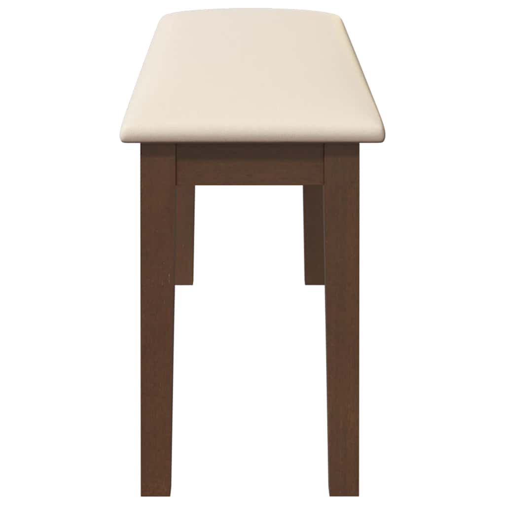 vidaXL Ławka 110 cm Brązowa lite drewno guma