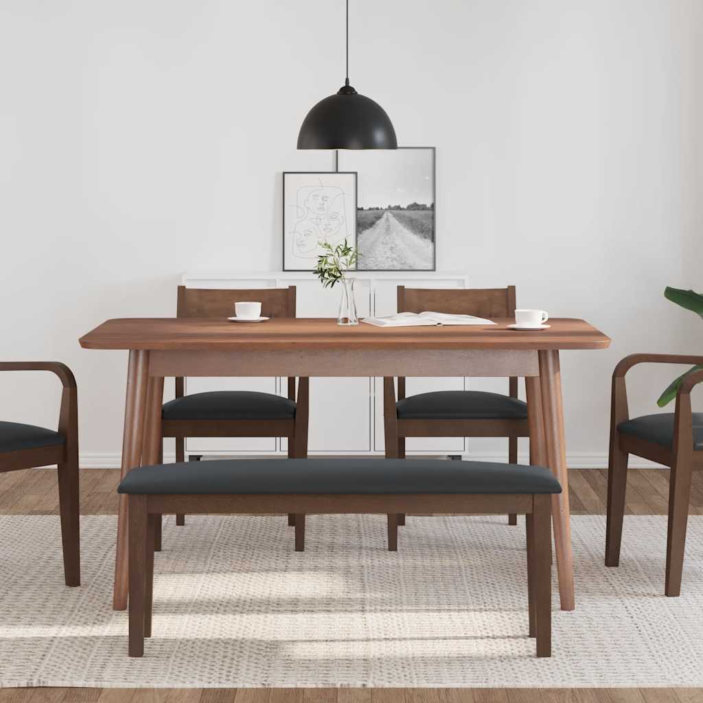 vidaXL Ławka 110 cm Brązowa lite drewno guma
