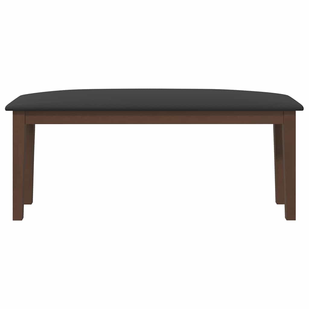 vidaXL Ławka 110 cm Brązowa lite drewno guma