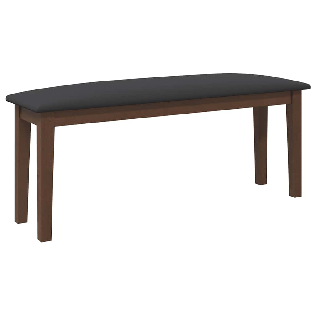 vidaXL Ławka 110 cm Brązowa lite drewno guma