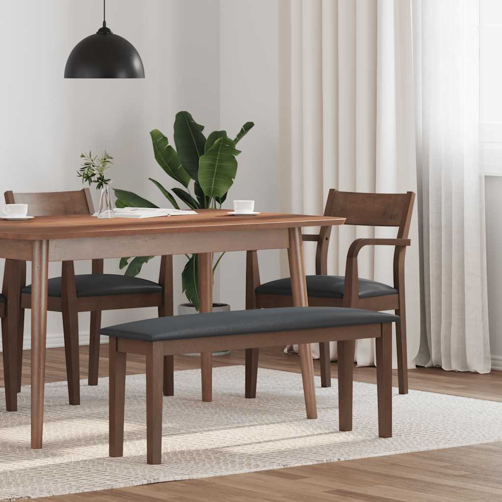 vidaXL Ławka 110 cm Brązowa lite drewno guma