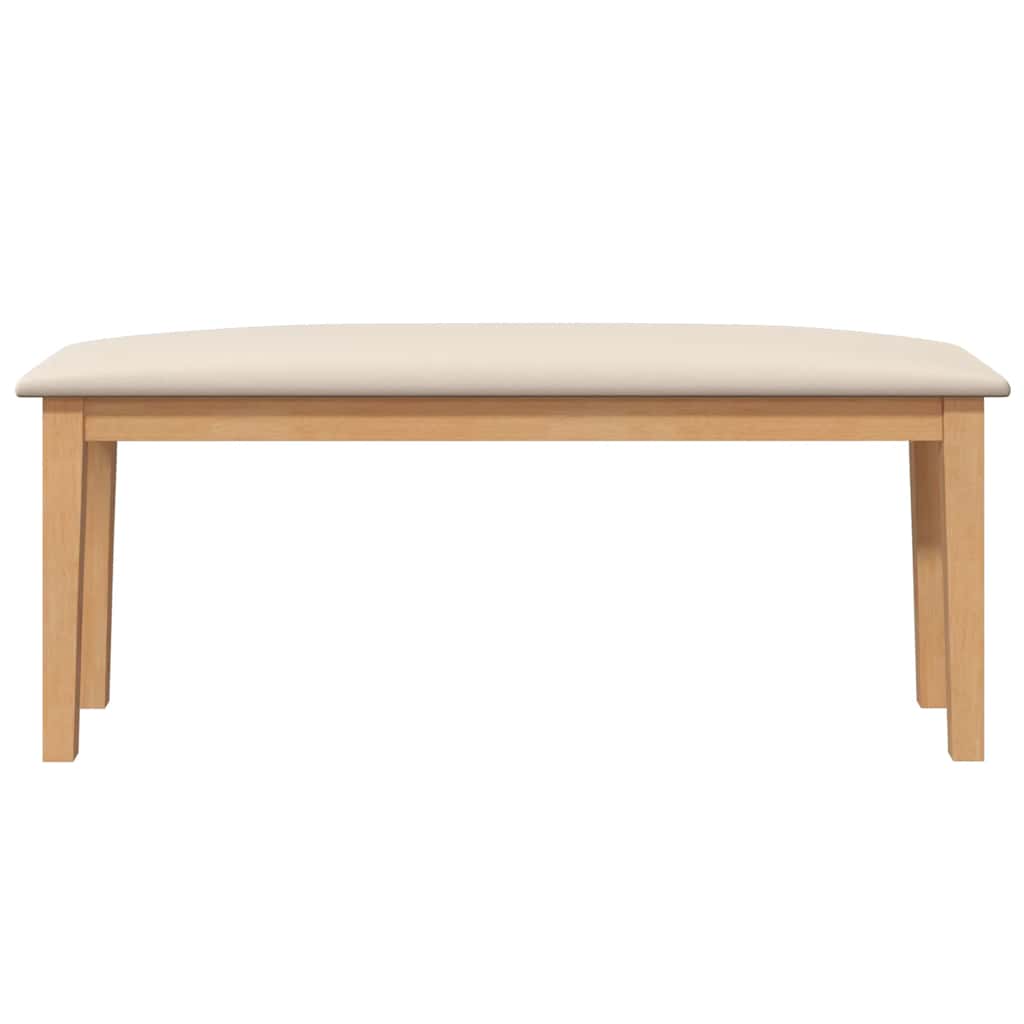 vidaXL Ławka 110 cm Drewno lite Guma