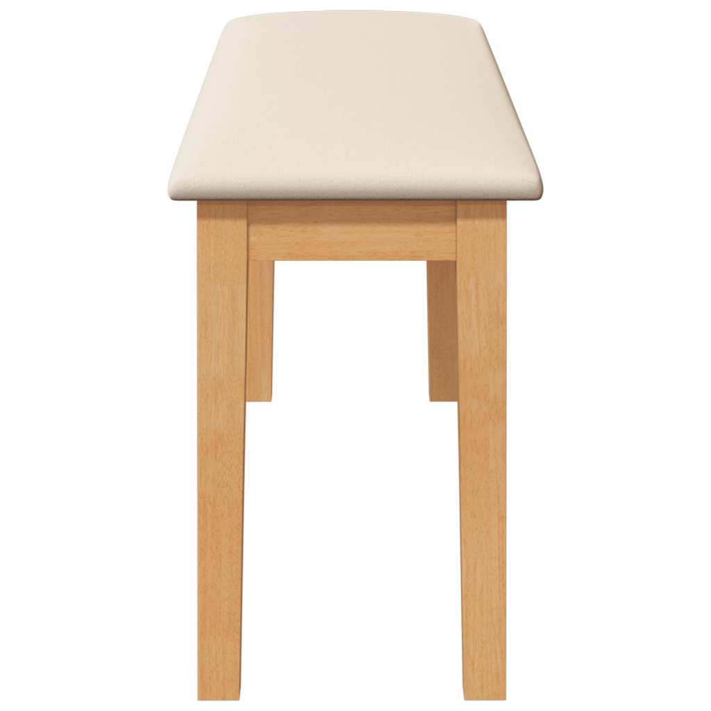vidaXL Ławka 110 cm Drewno lite Guma