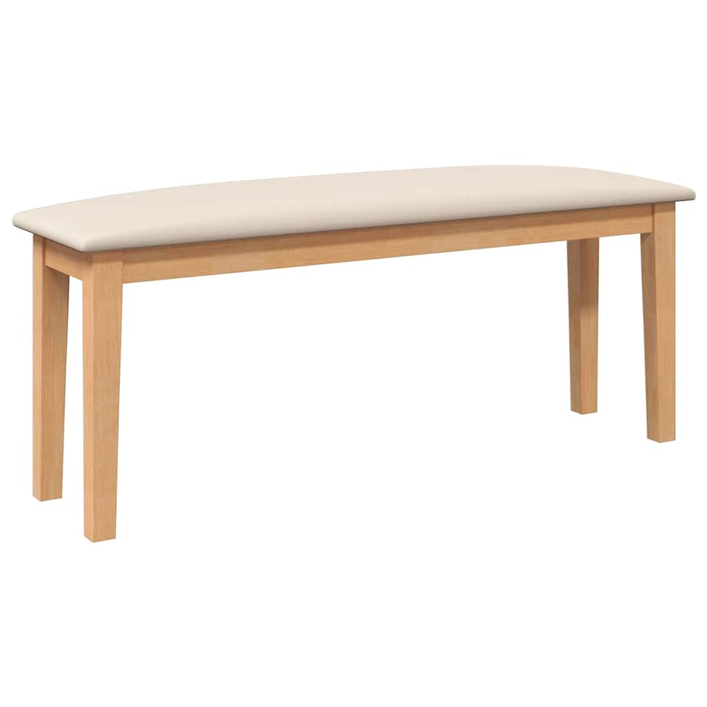 vidaXL Ławka 110 cm Drewno lite Guma