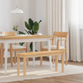 vidaXL Ławka 110 cm Drewno lite Guma
