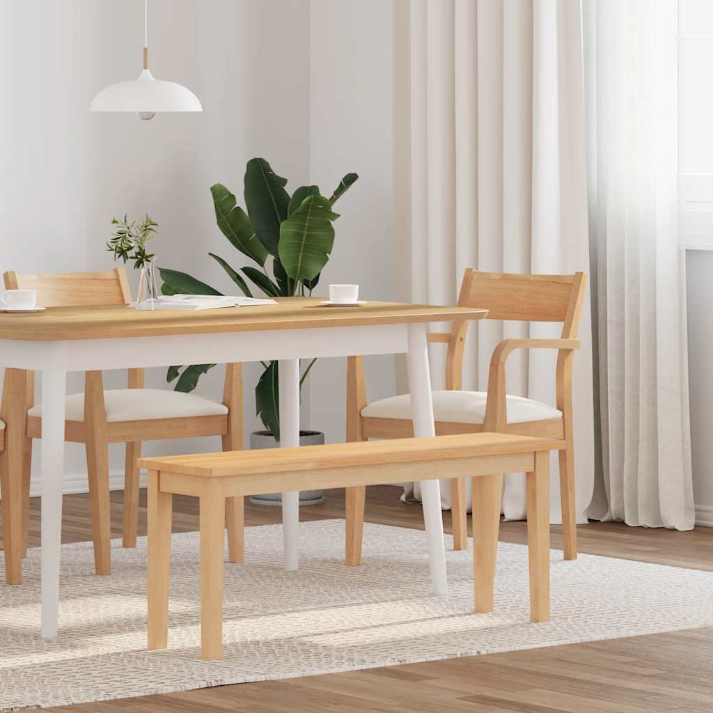 vidaXL Ławka 110 cm Drewno lite Guma