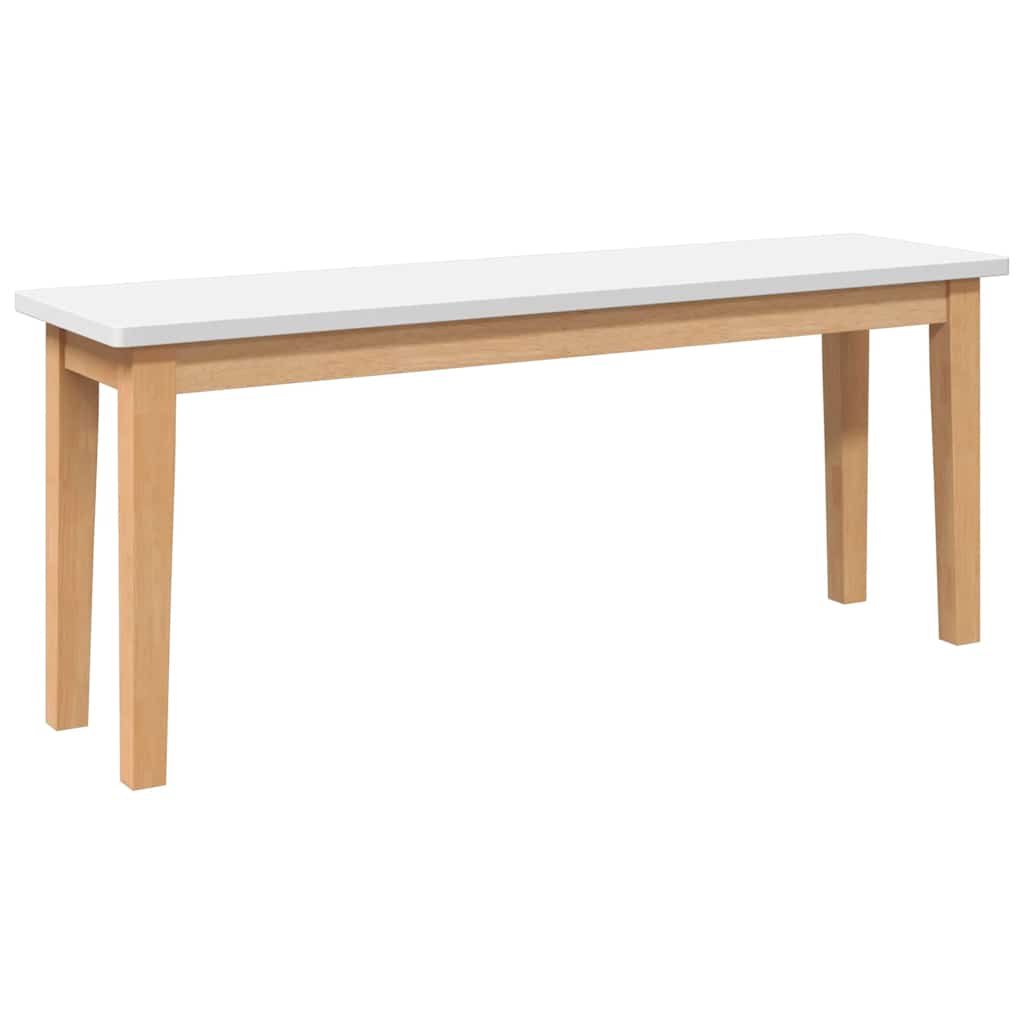 vidaXL Ławka 110 cm Drewno lite Guma