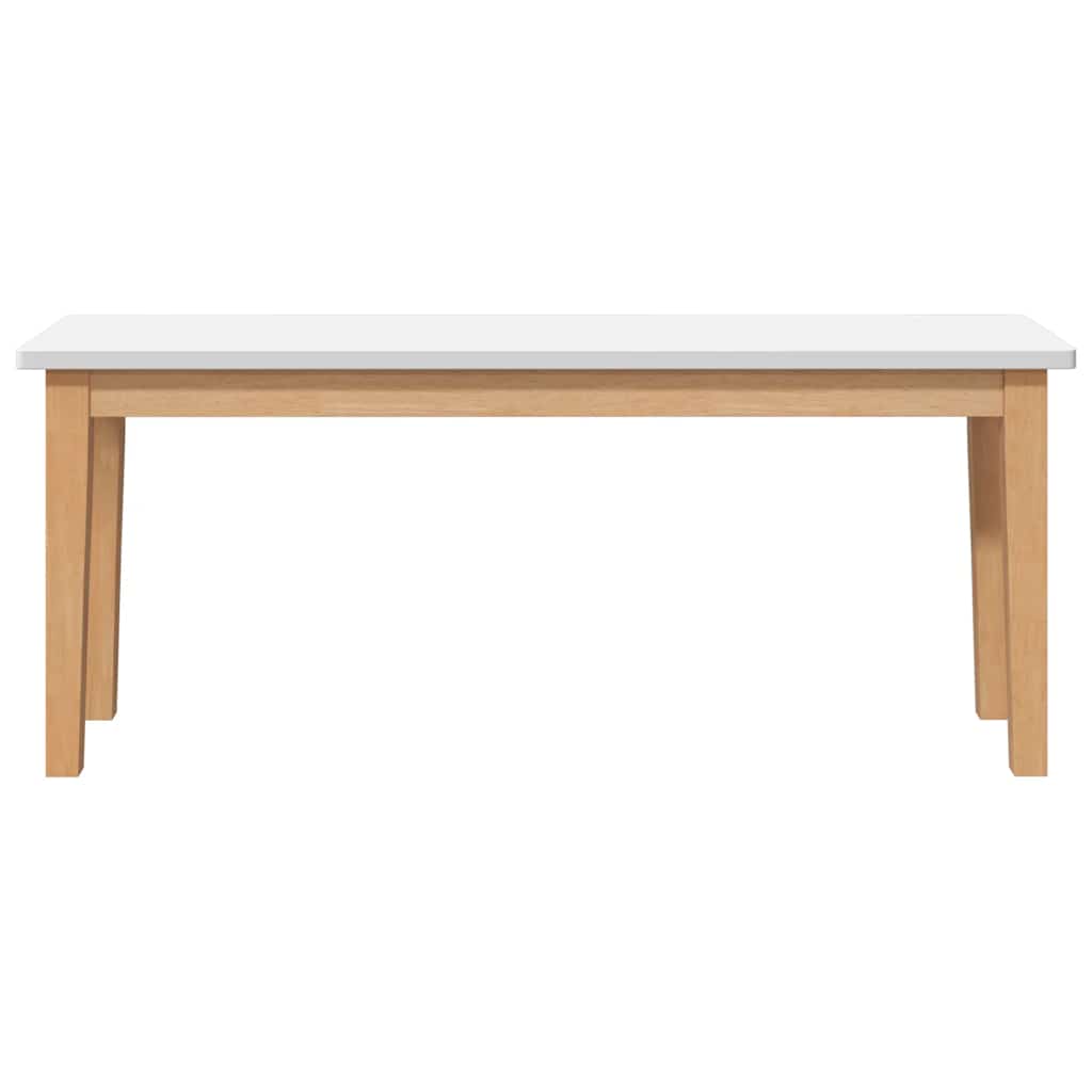 vidaXL Ławka 110 cm Drewno lite Guma