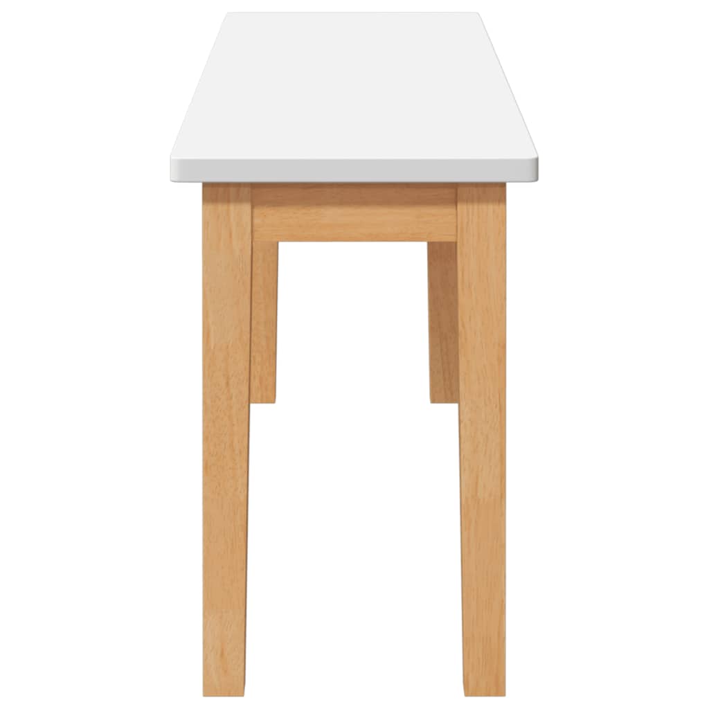 vidaXL Ławka 110 cm Drewno lite Guma