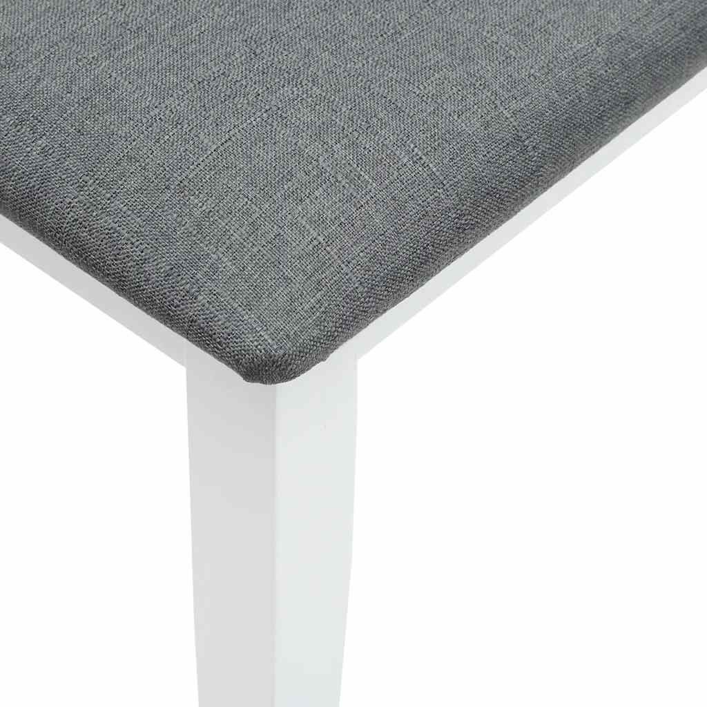 vidaXL Ławka 110 cm Biała lite drewno guma
