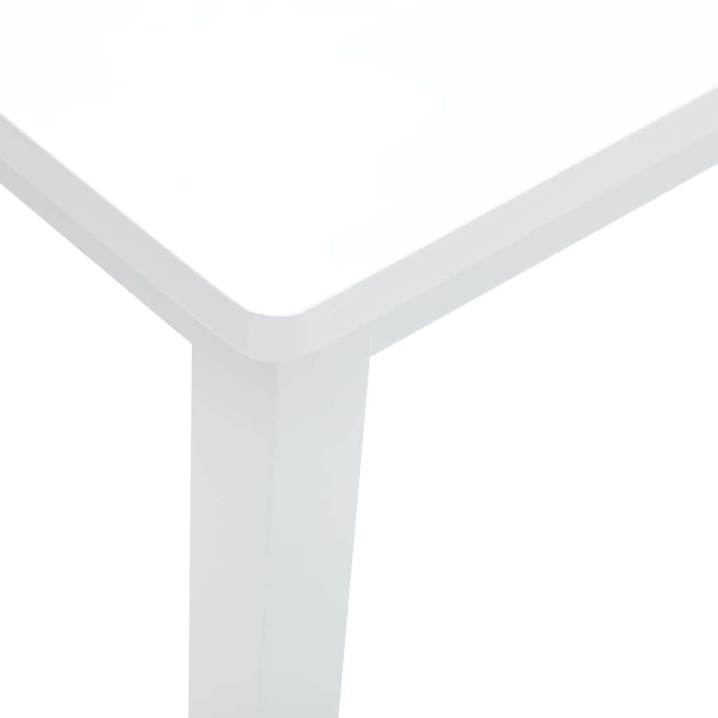 vidaXL Ławka 110 cm Biała lite drewno guma