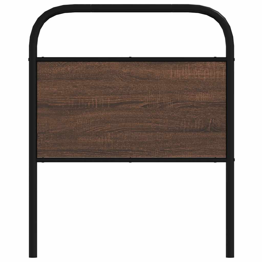 vidaXL Wymienne wezgłowie, brązowy dąb, 75 cm, stal i materiał drewnopochodny