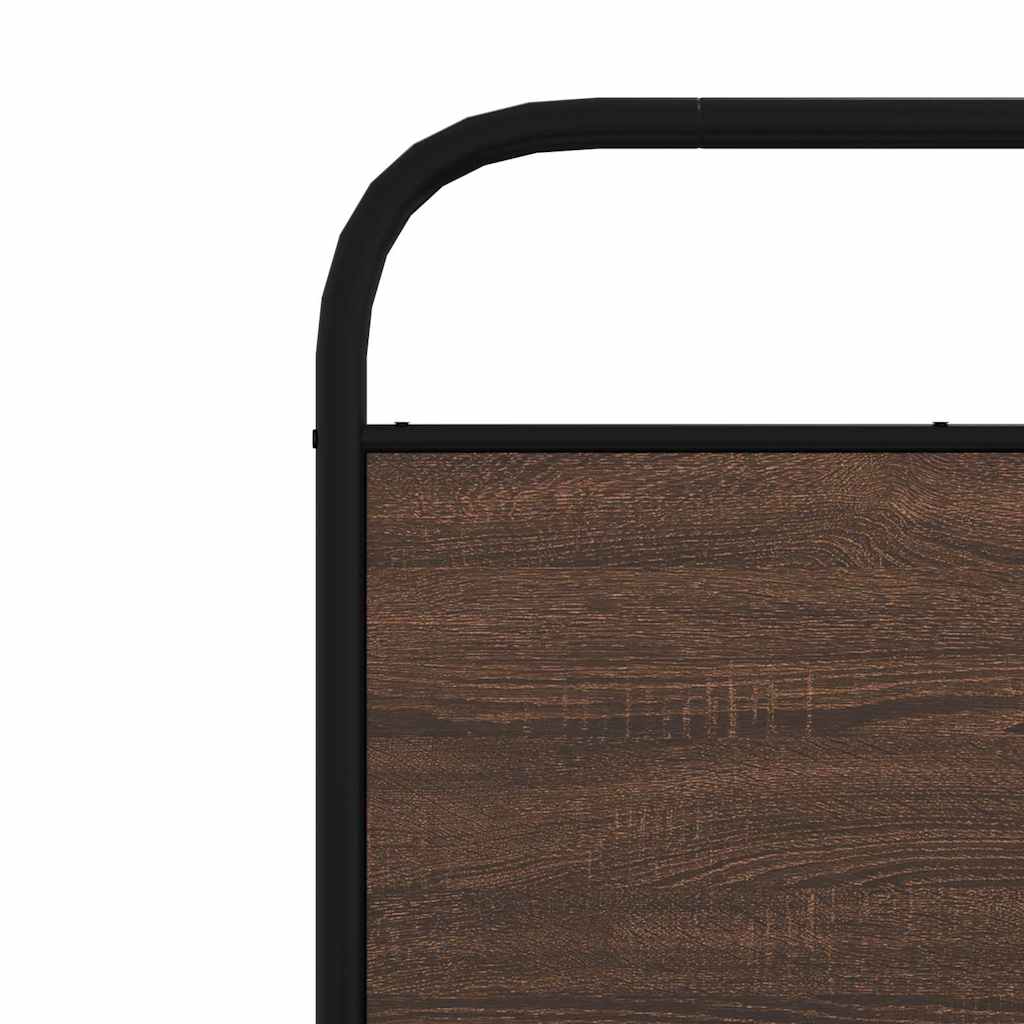 vidaXL Wymienne wezgłowie, brązowy dąb, 75 cm, stal i materiał drewnopochodny