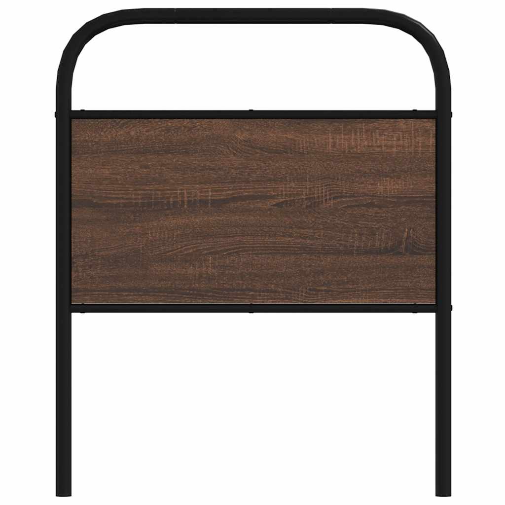 vidaXL Wymienne wezgłowie, brązowy dąb, 80 cm, stal i materiał drewnopochodny