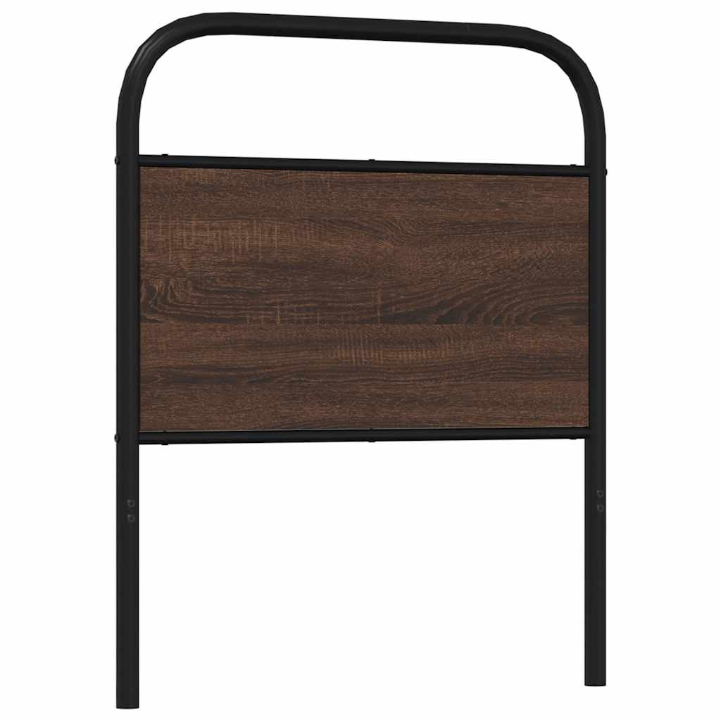vidaXL Wymienne wezgłowie, brązowy dąb, 80 cm, stal i materiał drewnopochodny