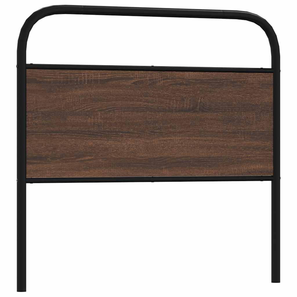 vidaXL Wymienne wezgłowie, brązowy dąb, 90 cm, stal i materiał drewnopochodny