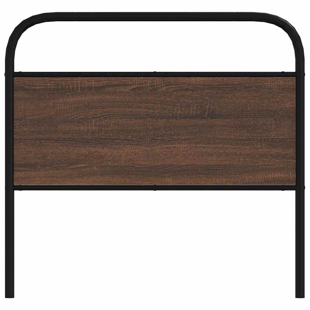 vidaXL Wymienne wezgłowie, brązowy dąb, 90 cm, stal i materiał drewnopochodny