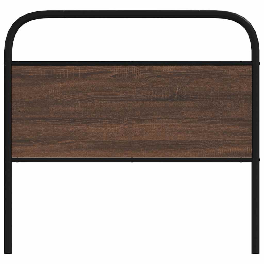 vidaXL Wymienne wezgłowie, brązowy dąb, 100 cm, stal i materiał drewnopochodny