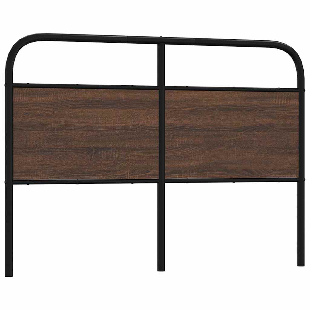 vidaXL Wymienne wezgłowie, brązowy dąb, 120 cm, stal i materiał drewnopochodny