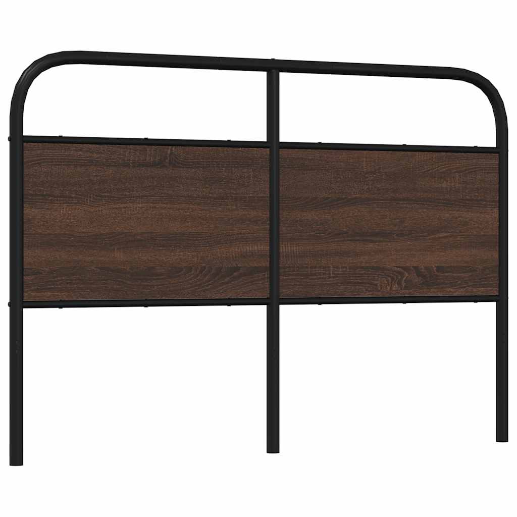 vidaXL Wymienne wezgłowie, brązowy dąb, 140 cm, stal i materiał drewnopochodny