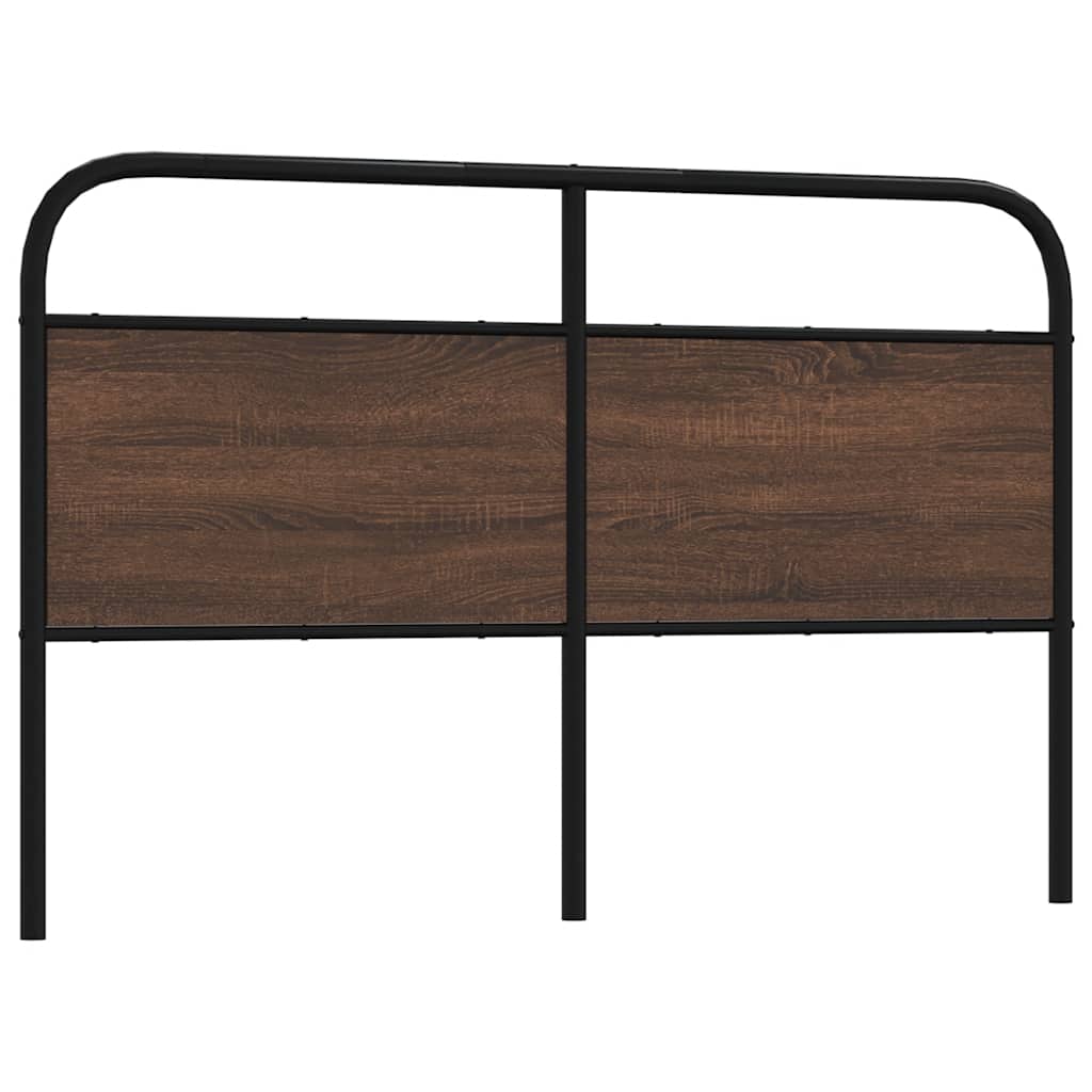 vidaXL Wymienne wezgłowie, brązowy dąb, 150 cm, stal i materiał drewnopochodny