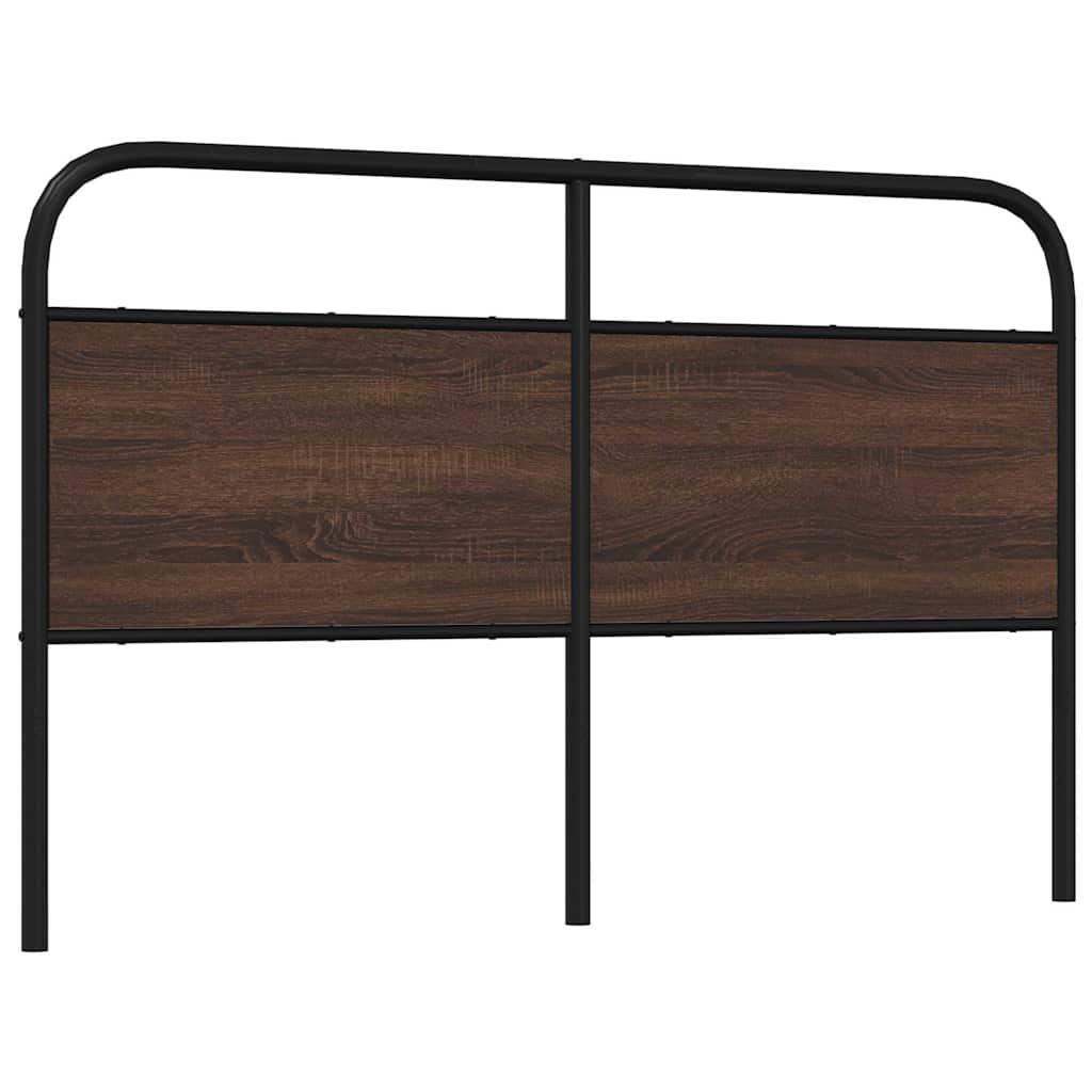 vidaXL Wymienne wezgłowie, brązowy dąb, 150 cm, stal i materiał drewnopochodny
