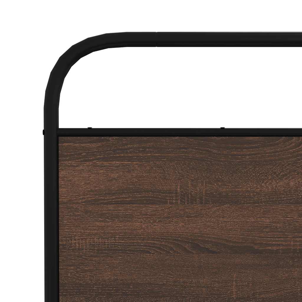 vidaXL Wymienne wezgłowie, brązowy dąb, 160 cm, stal i materiał drewnopochodny