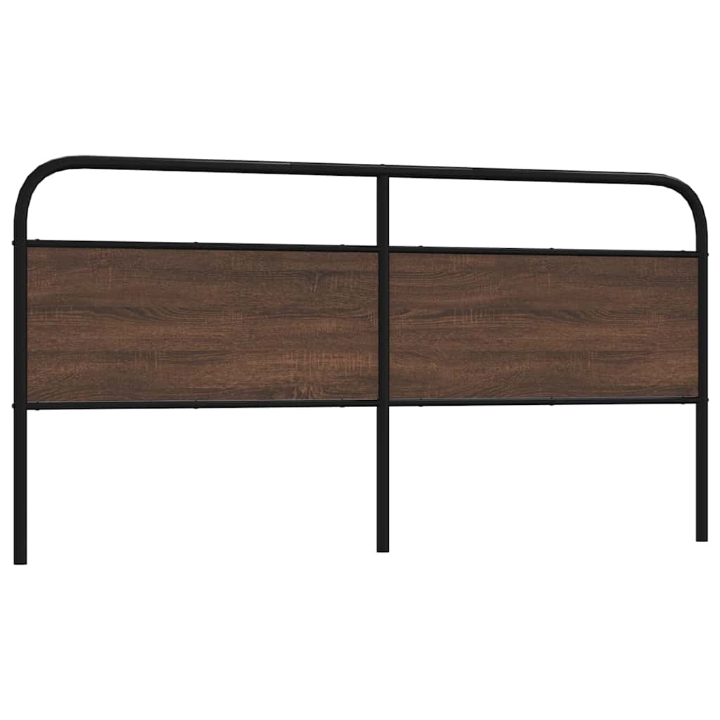 vidaXL Wymienne wezgłowie, brązowy dąb, 180 cm, stal i materiał drewnopochodny