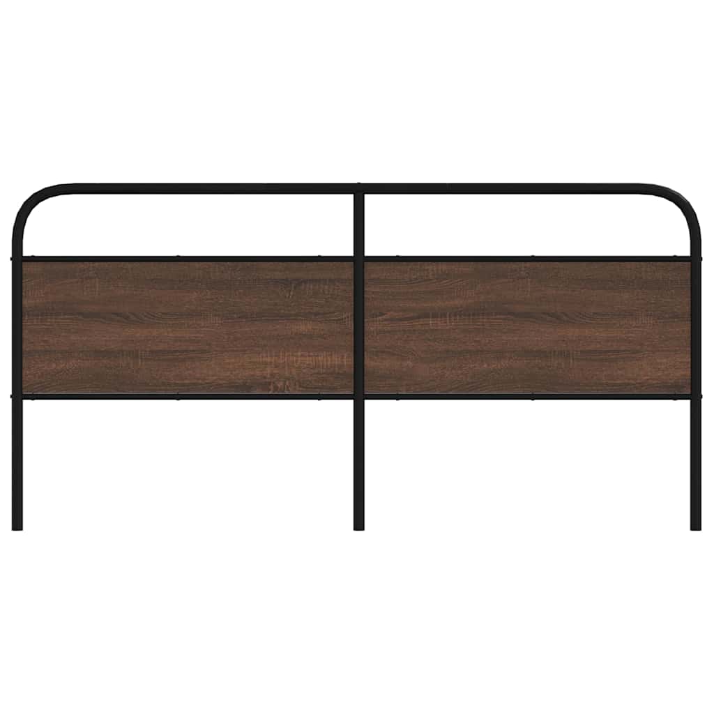 vidaXL Wymienne wezgłowie, brązowy dąb, 180 cm, stal i materiał drewnopochodny