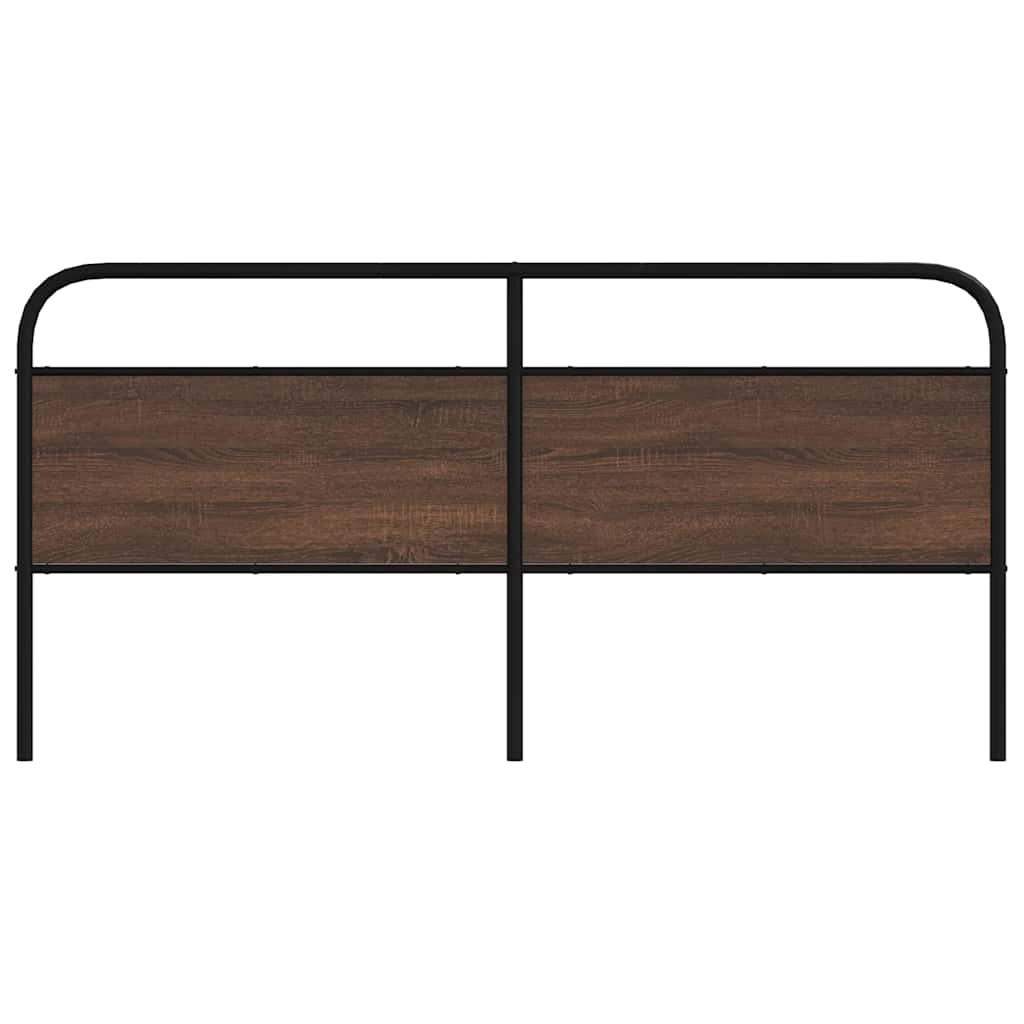 vidaXL Wymienne wezgłowie, brązowy dąb, 200 cm, stal i materiał drewnopochodny