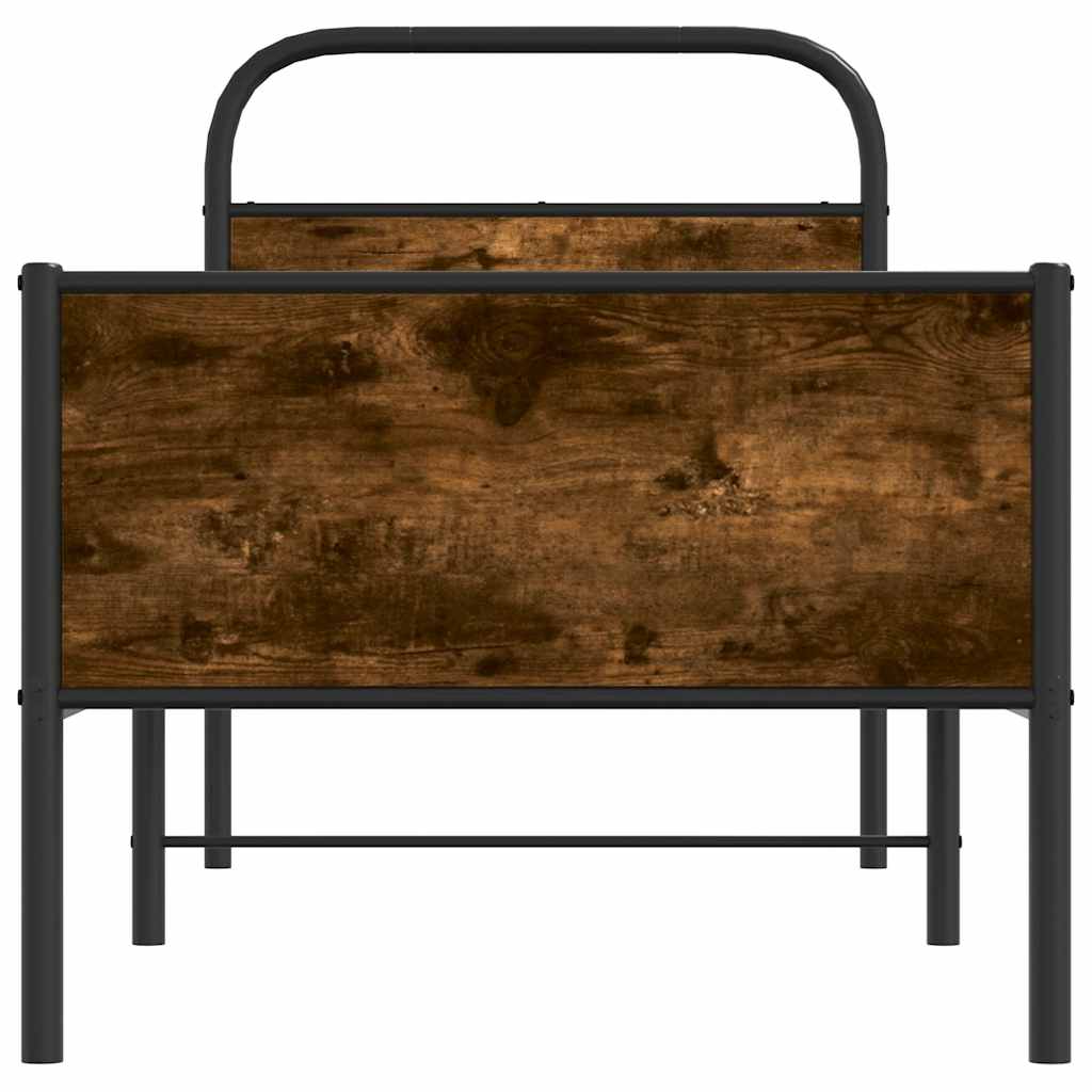 vidaXL Łóżko bez materaca, 75x190 cm, dąb sonoma