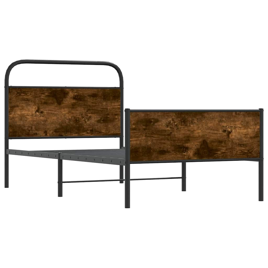 vidaXL Łóżko bez materaca, 107x203 cm, dąb sonoma