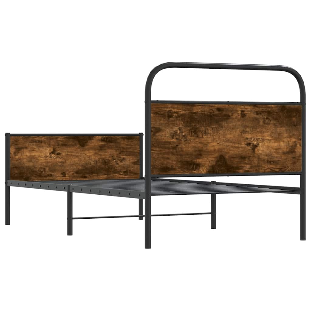 vidaXL Łóżko bez materaca, 107x203 cm, dąb sonoma
