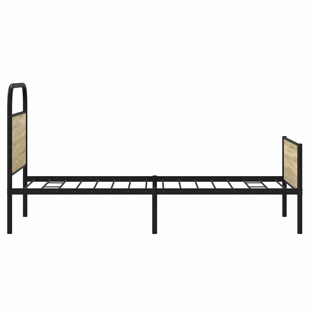vidaXL Łóżko bez materaca, 80x200 cm, dąb sonoma