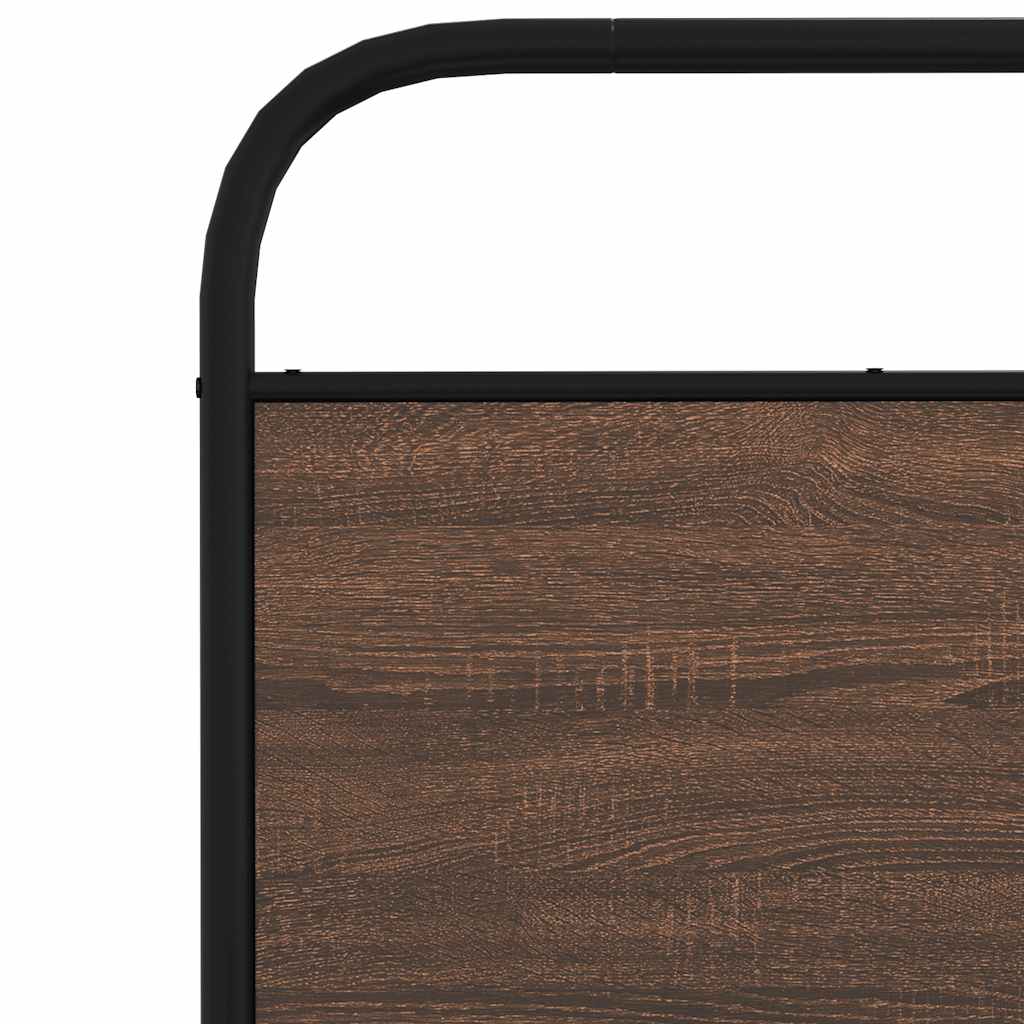 vidaXL Łóżko bez materaca, 150x200 cm, brązowy dąb