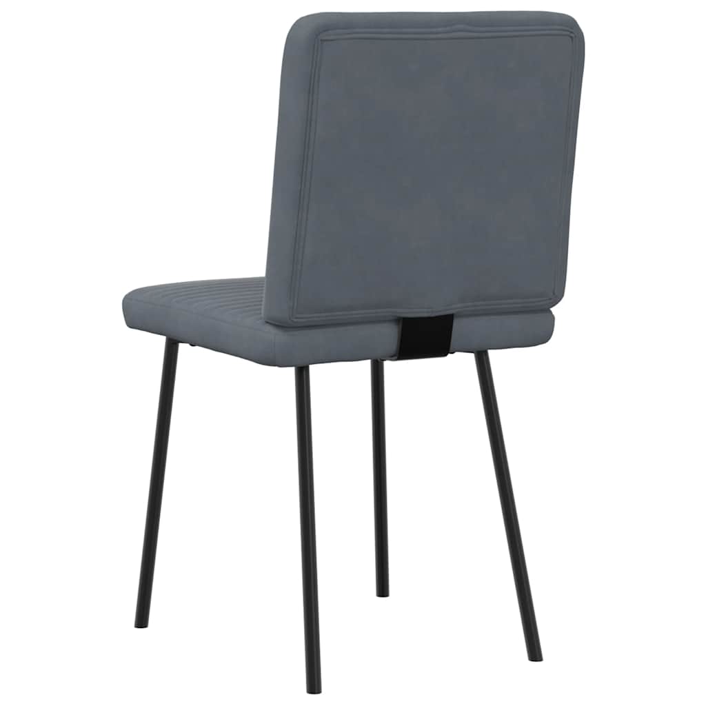 vidaXL Krzesła stołowe, 6 szt., ciemnoszare, obite aksamitem